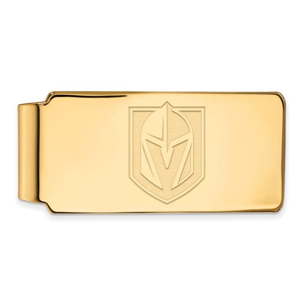 SS 14k Yellow Gold Plated NHL Vegas Golden Knights Money Clip